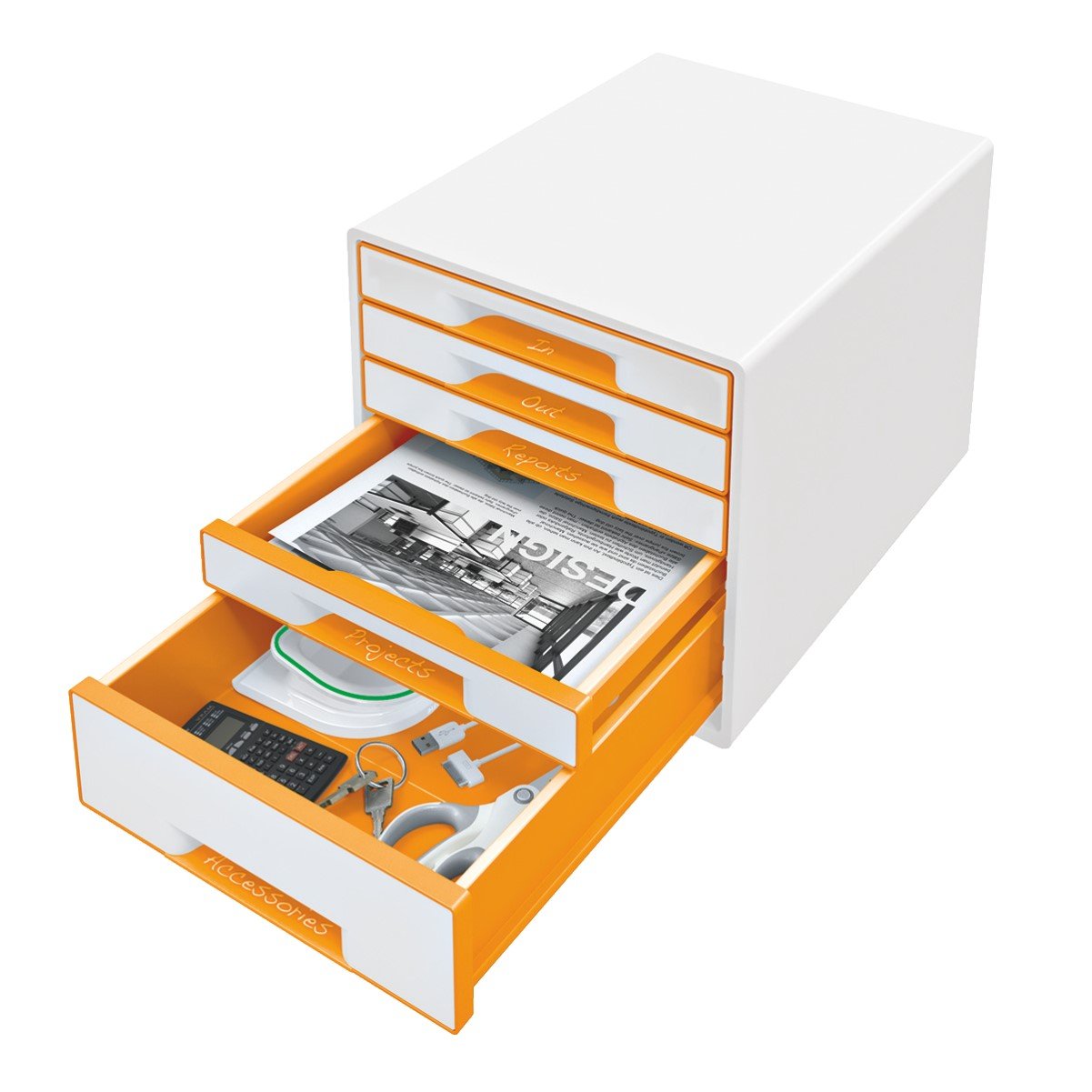 leitz-beschriftungsset-f-r-wow-cube-schubladenbox-transparent-61110000 image 3