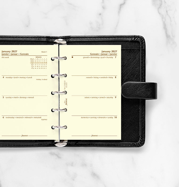 filofax-kalendereinlage-2027-1-woche-2-seiten-mini-multilingual image 2