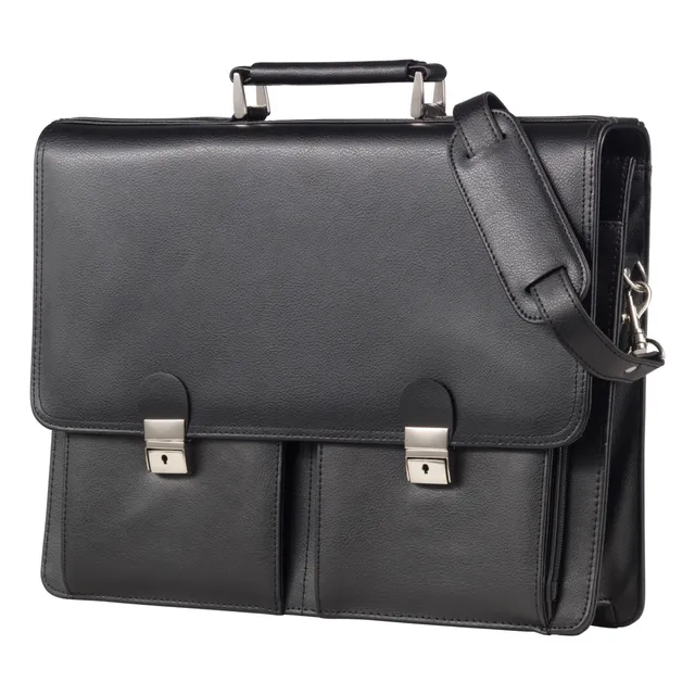alassio-aktentasche-veneto-schwarz-lederimitat-mit-laptopfach image 1