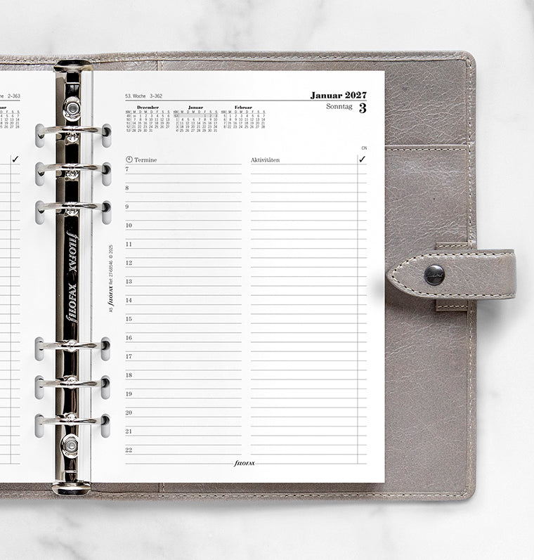 filofax-2027-a5-kalendereinlage-1-tag-1-seite-deutsch-multifit image 2