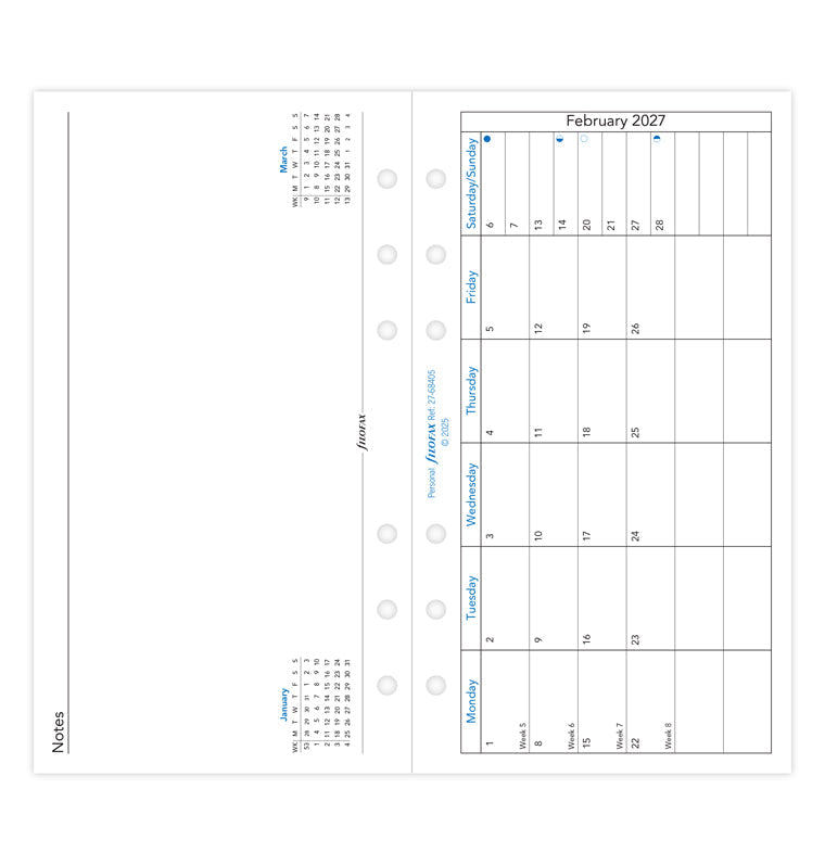 filofax-kalendereinlage-personal-2027-1-monat-1-seite-mit-notizen-englisch image 4