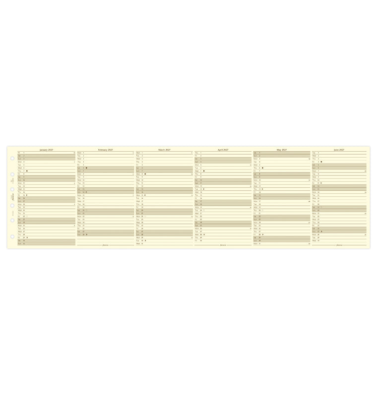 filofax-jahresplaner-englisch-pocket-2027-leporello-cotton-cream image 4