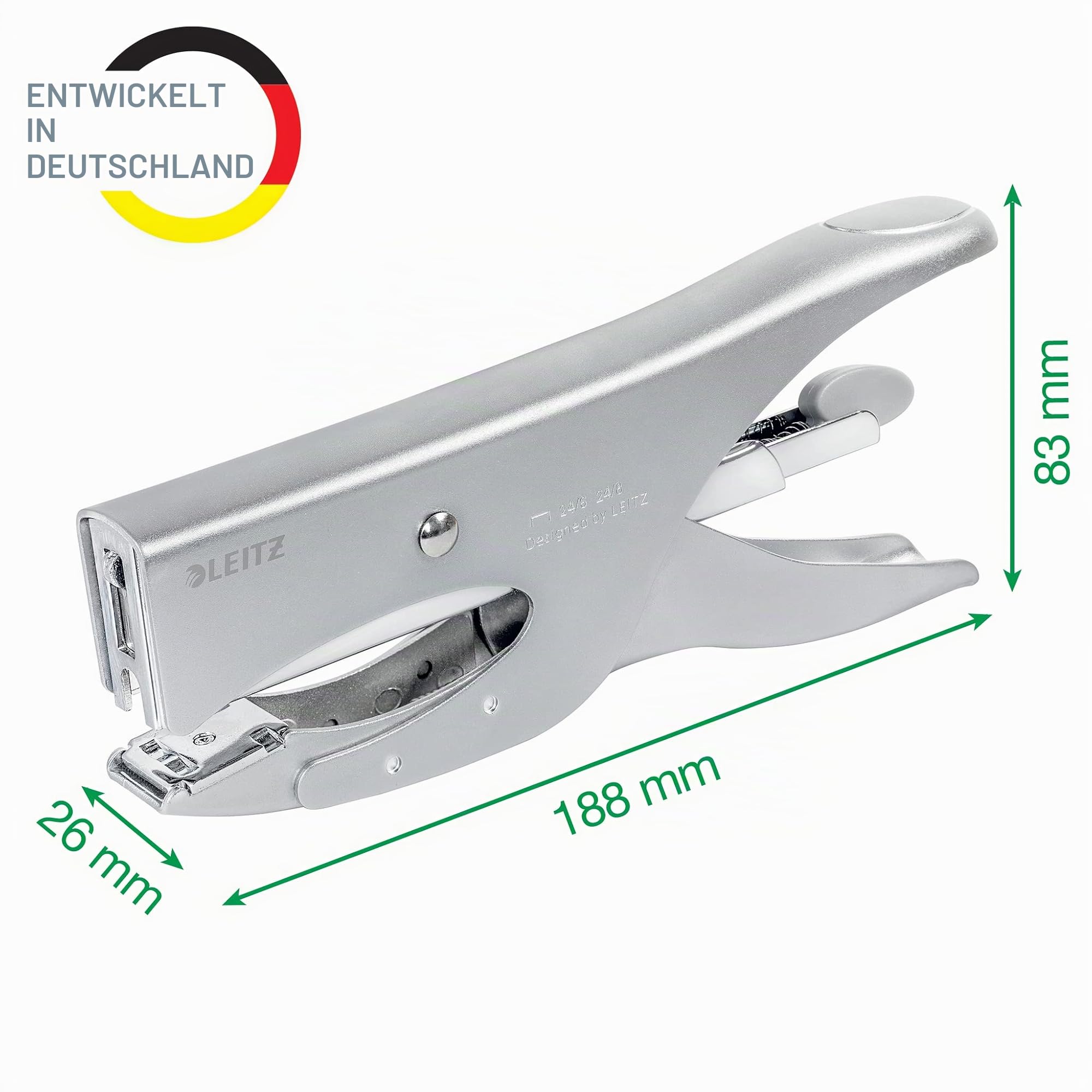 leitz-heftzange-metall-silber-f-r-40-blatt-55490081 image 3