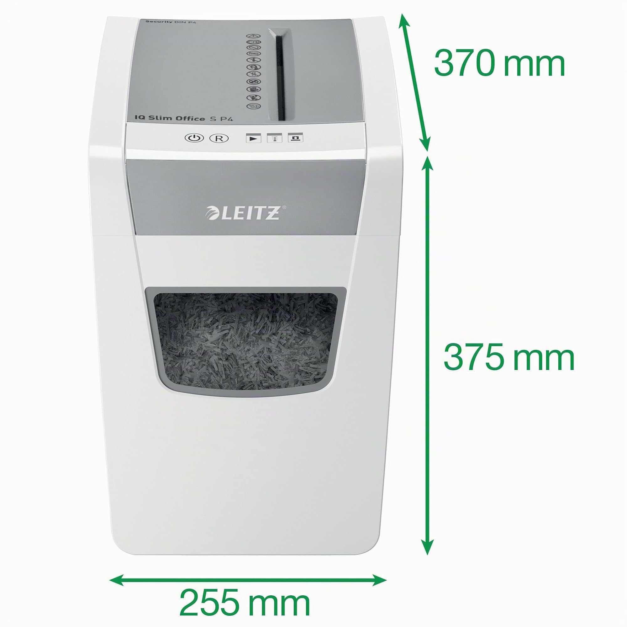leitz-iq-aktenvernichter-office-s-slim-p4-wei-partikelschnitt-23l image 4