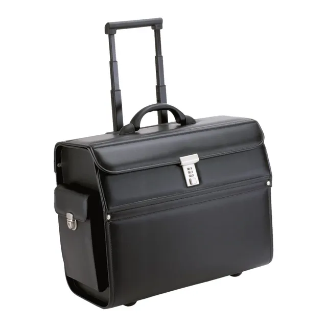 alassio-pilotenkoffer-mondo-trolley-laptopfach-schwarz-matt image 1