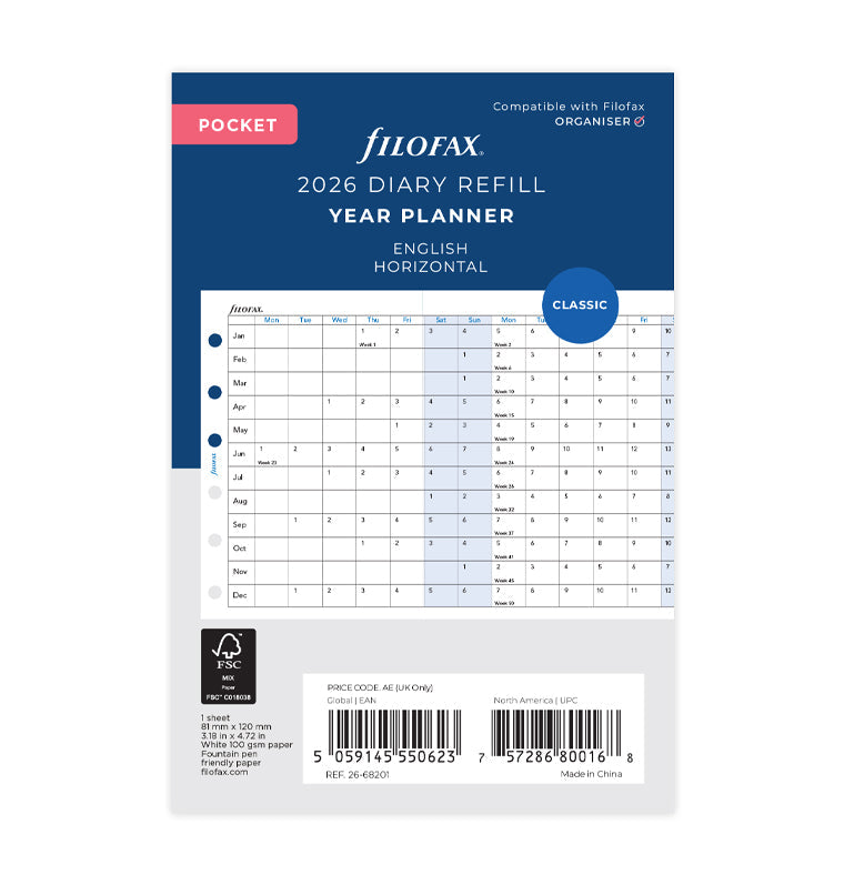 filofax-jahresplaner-englisch-pocket-2026-leporello-zum-ausklappen image 1