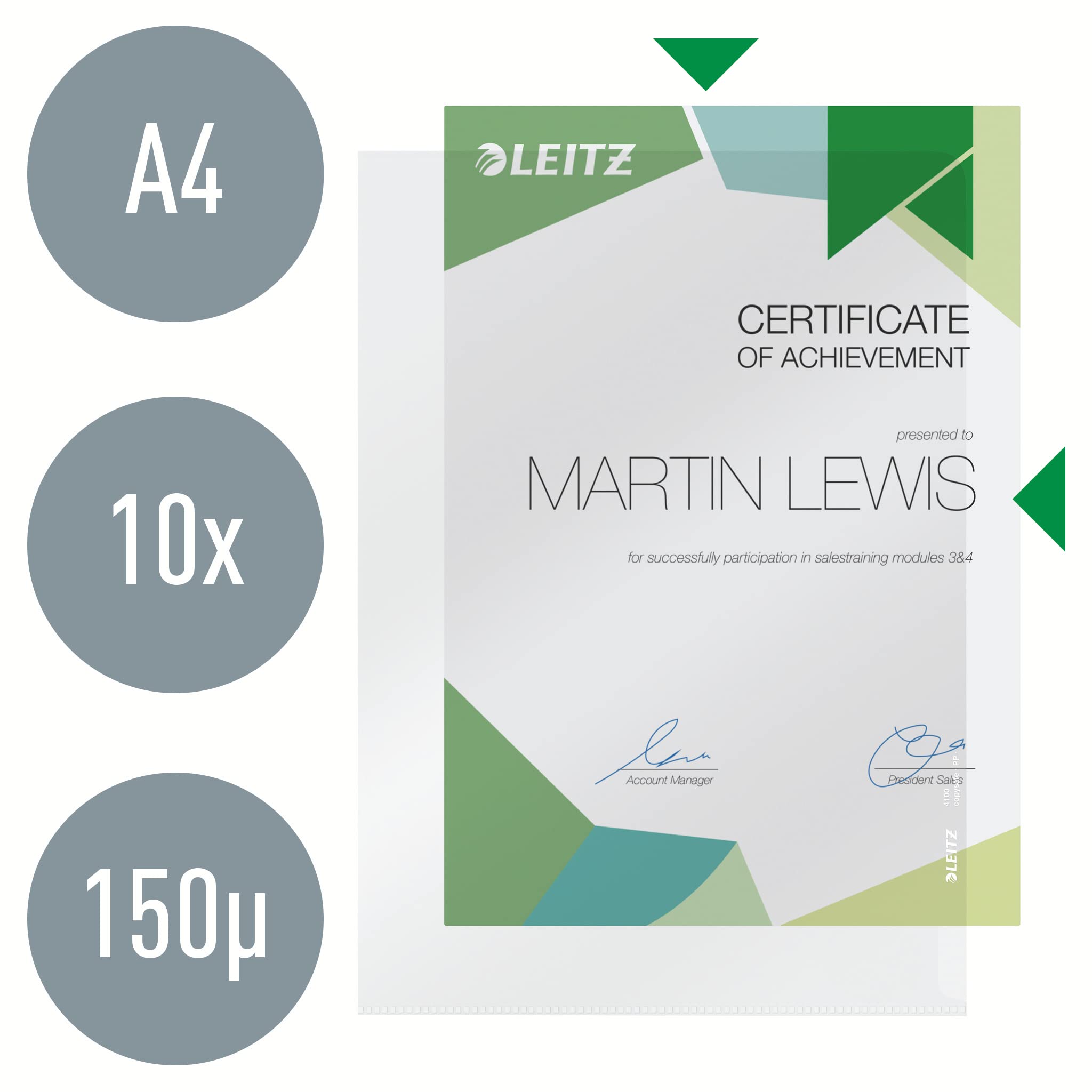 leitz-premium-sichth-llen-set-a4-10-st-ck-farblos-gl-nzend-0-15-mm-41003003 image 2