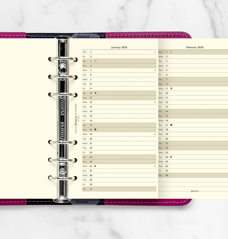 filofax-jahresplaner-englisch-personal-2026-cotton-cream-leporello image 2