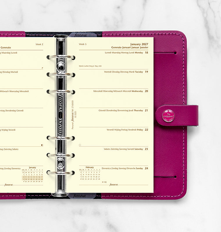 filofax-personal-kalendereinlage-2027-1-woche-1-seite-multilingual image 2
