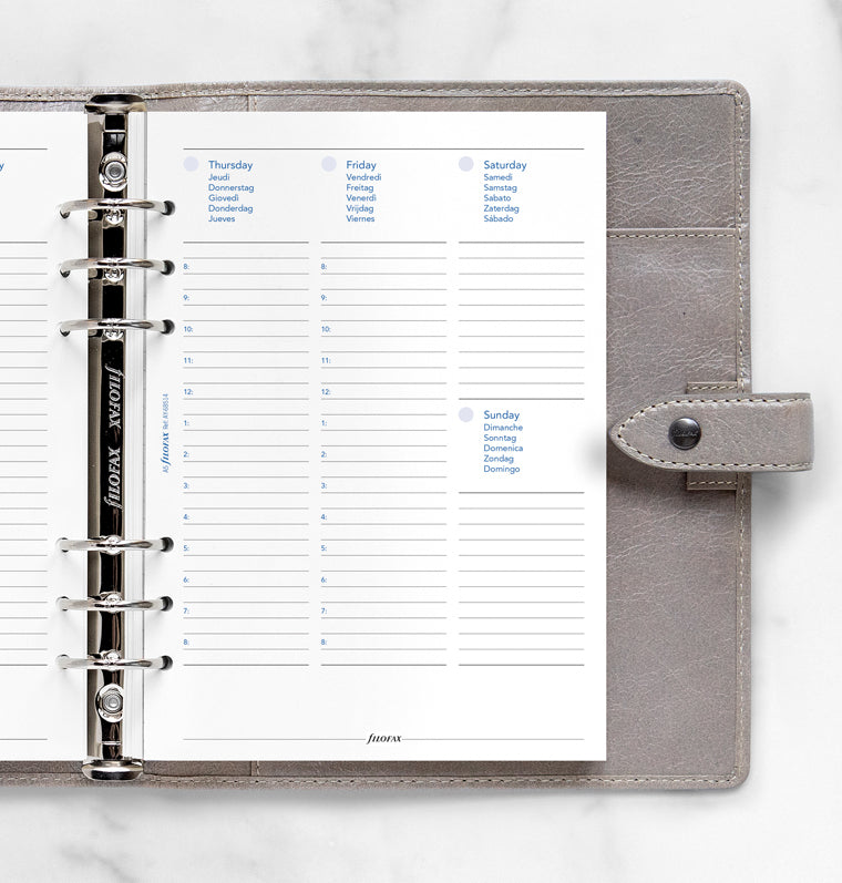 filofax-kalendereinlage-a5-undatiert-1-woche-2-seiten-multilingual image 2