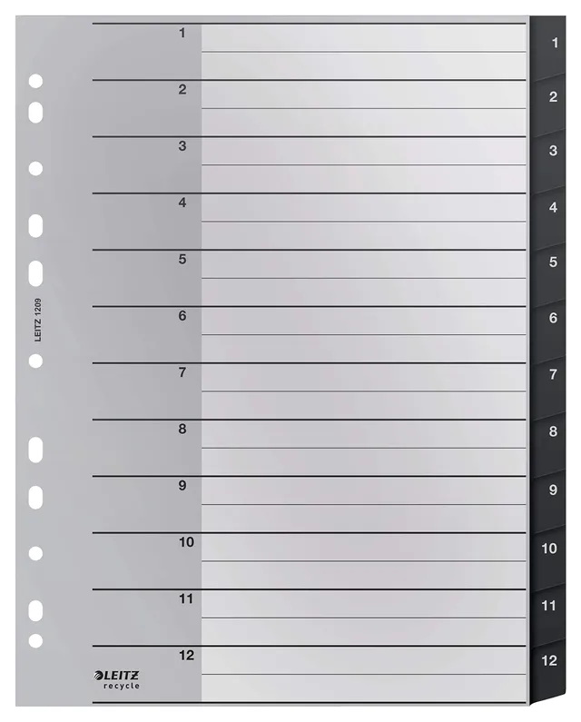 leitz-register-1-12-extrabreit-recycle-schwarz-12090000 image 1