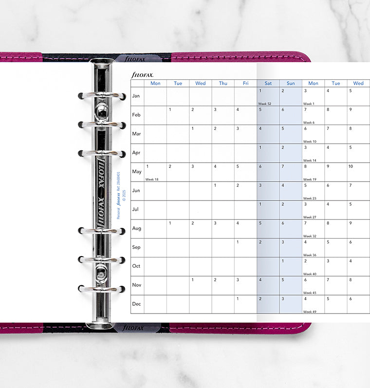 filofax-jahresplaner-englisch-personal-2028-leporello-kalendereinlage image 2