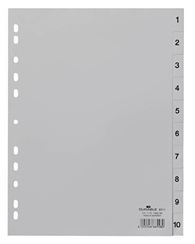 durable-duraquick-zahlenregister-a4-1-10-pp-grau-volldeckend-25-st-ck-651110 image 4