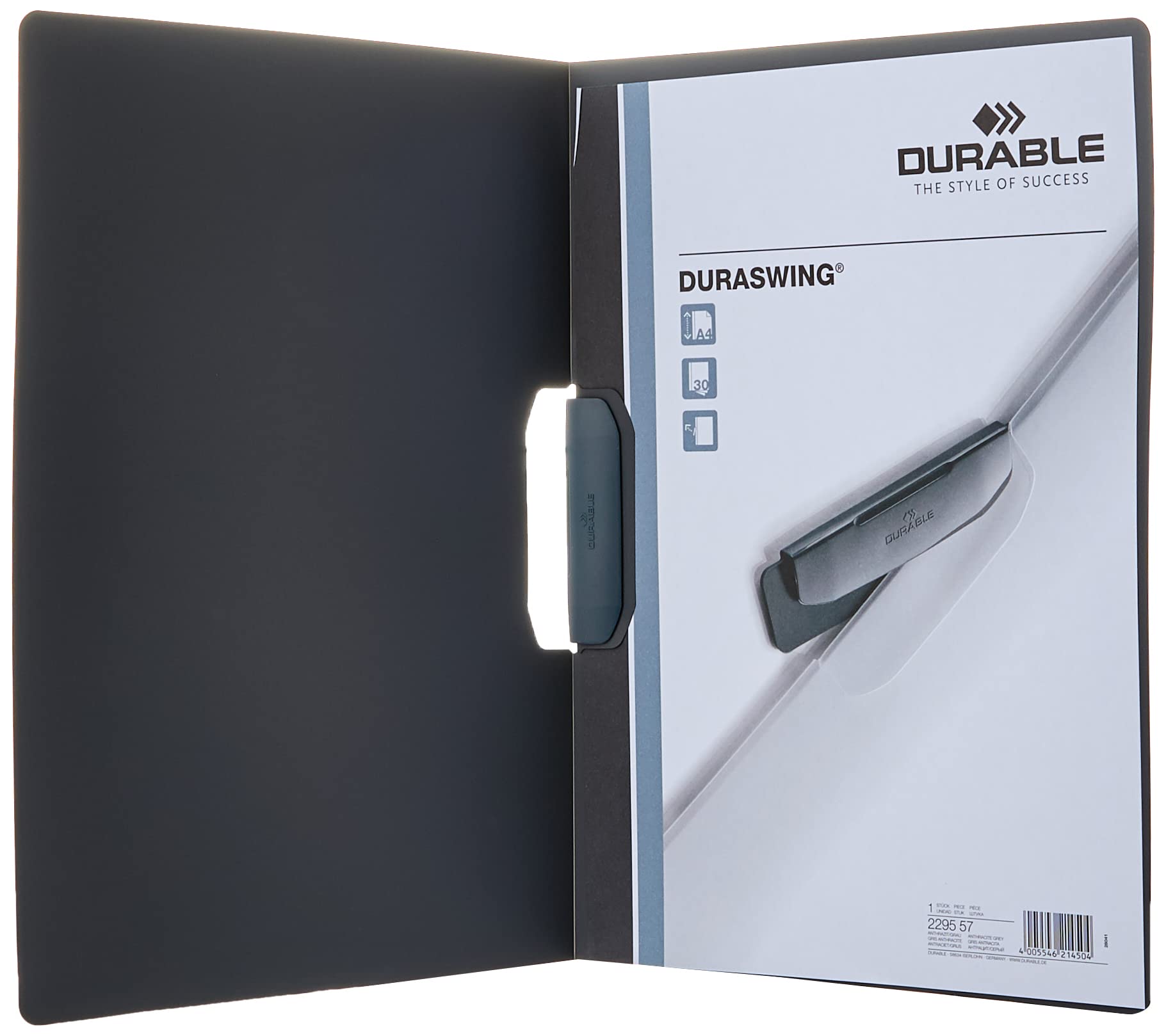 durable-duraswing-klemm-mappe-a4-30-blatt-anthrazit-5-st-ck-229557 image 2
