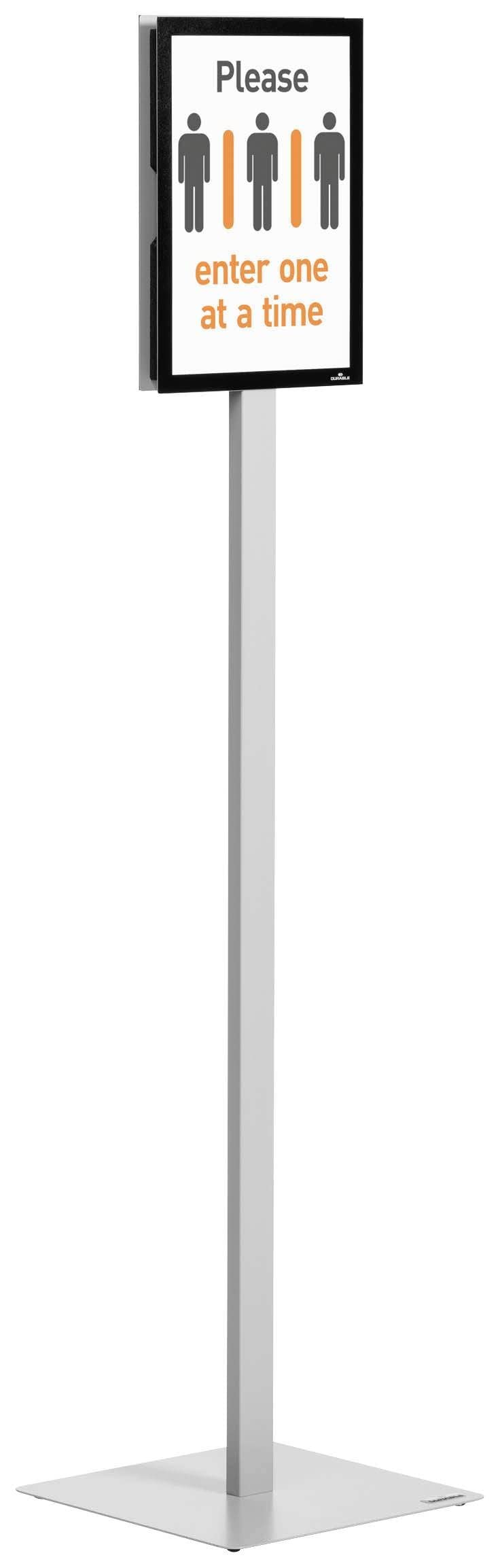durable-info-stand-basic-infost-nder-a4-drehbar-grau-mit-2x-duraframe-magnetic-s image 4