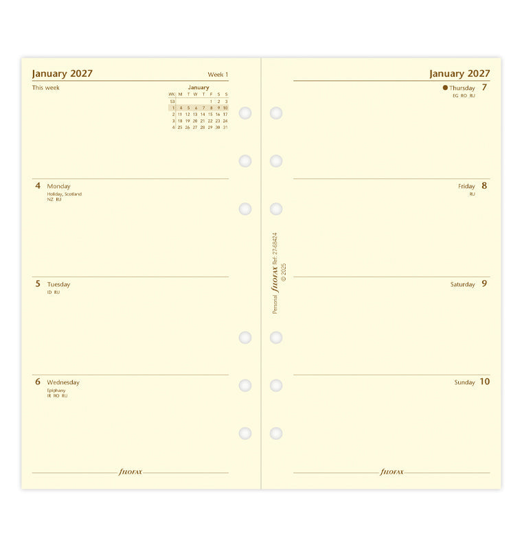 filofax-personal-2027-kalendereinlage-1-woche-2-seiten-englisch-cotton-cream image 4