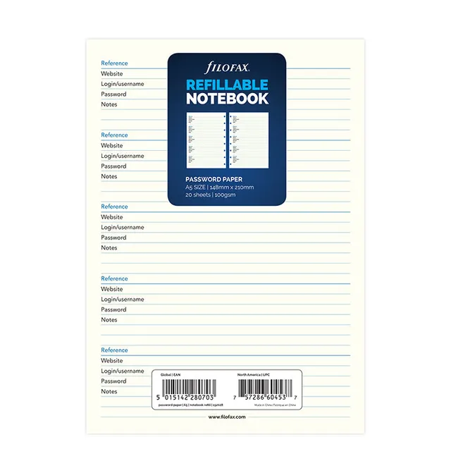 filofax-notebook-a5-passw-rter-einlage image 1