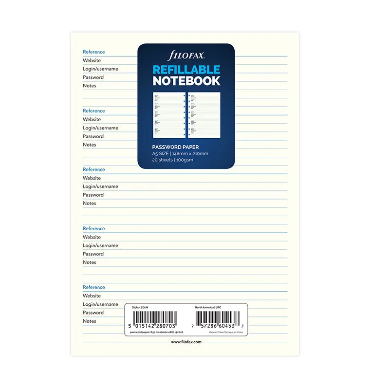 filofax-notebook-a5-passw-rter-einlage image 1