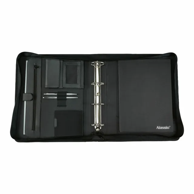 alassio-tagungsmappe-a4-osi-in-schwarz-mit-50-mm-ringmechanik-und-tragegriff image 1