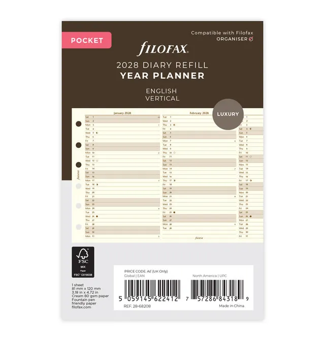 filofax-jahresplaner-cotton-cream-englisch-pocket-2028 image 1