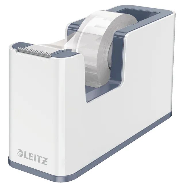 leitz-wow-klebeband-tischabroller-duo-colour-wei-grau-inkl-klebeband image 1