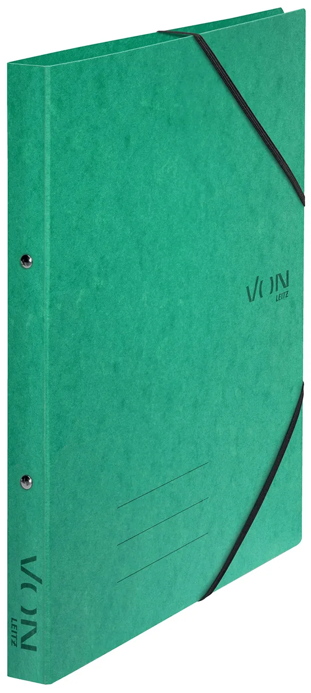 von-leitz-ringbuch-a4-karton-2-ringe-25-mm-gr-n-5-st-ck image 1
