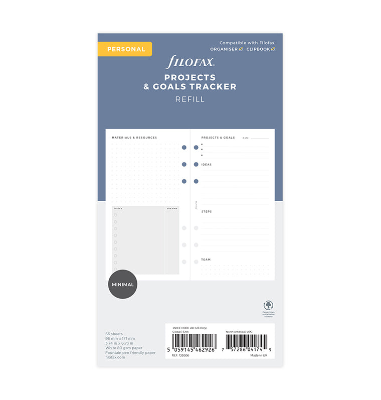 filofax-projects-goals-tracker-personal-56-blatt image 1