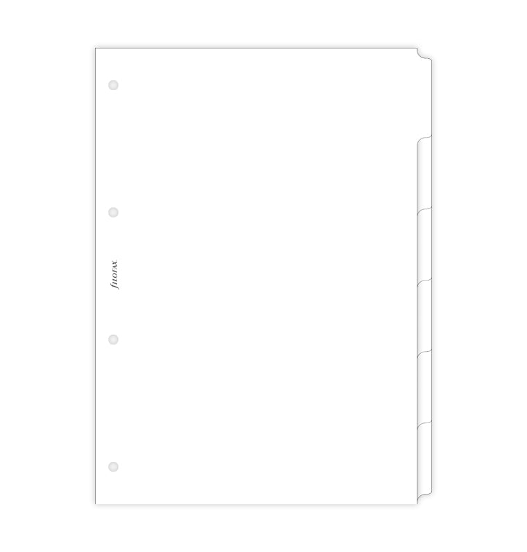 filofax-trennbl-tter-blanko-wei-6-tabs-a4-6er-set image 3