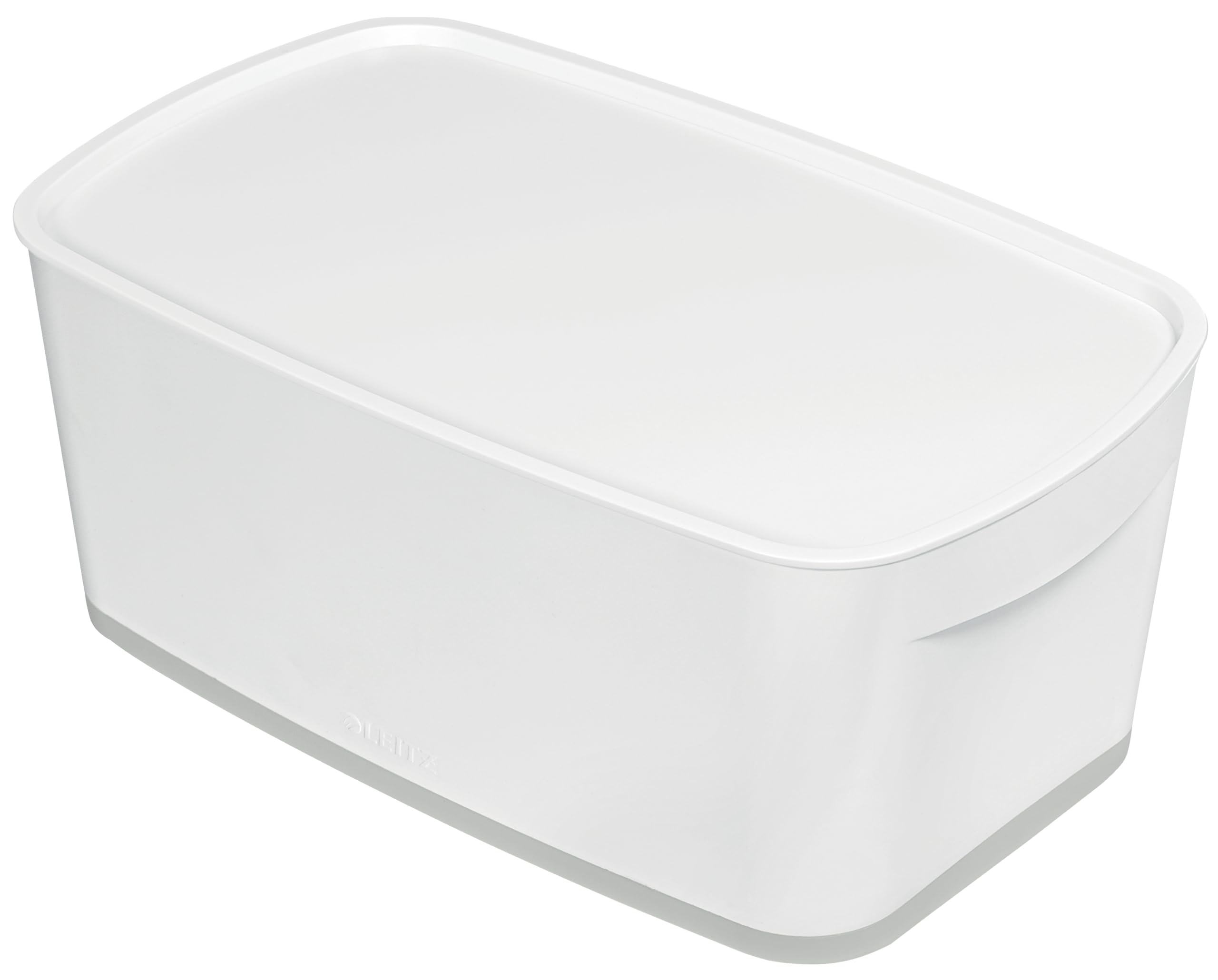 leitz-mybox-klein-aufbewahrungsbox-mit-deckel-a5-5-l-wei-grau image 1