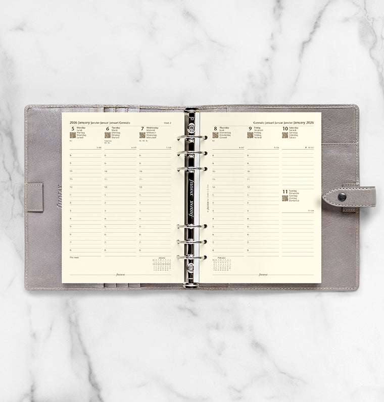filofax-cotton-cream-kalendereinlage-a5-2026-1-woche-2-seiten-multilingual image 3