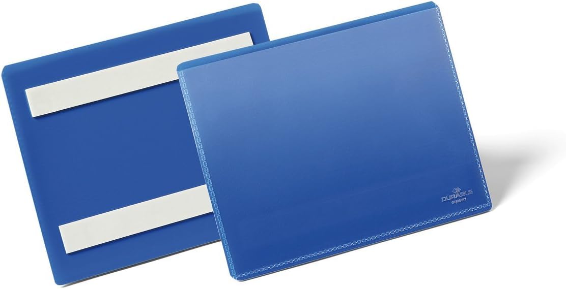 durable-kennzeichnungstasche-a6-quer-selbstklebend-dunkelblau-50-st-ck image 1