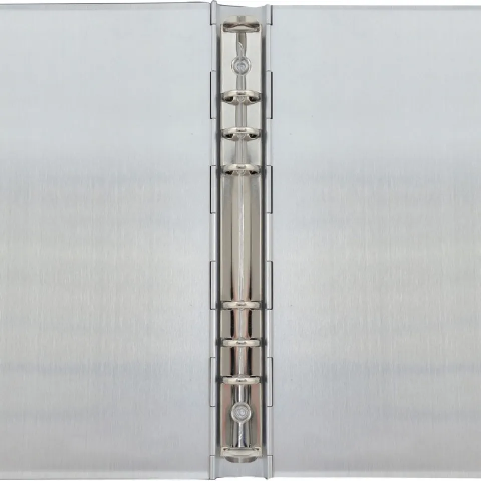 alassio-rimini-notizbuch-aluminium-silber-24-5x18-5cm-ringmechanik image 1