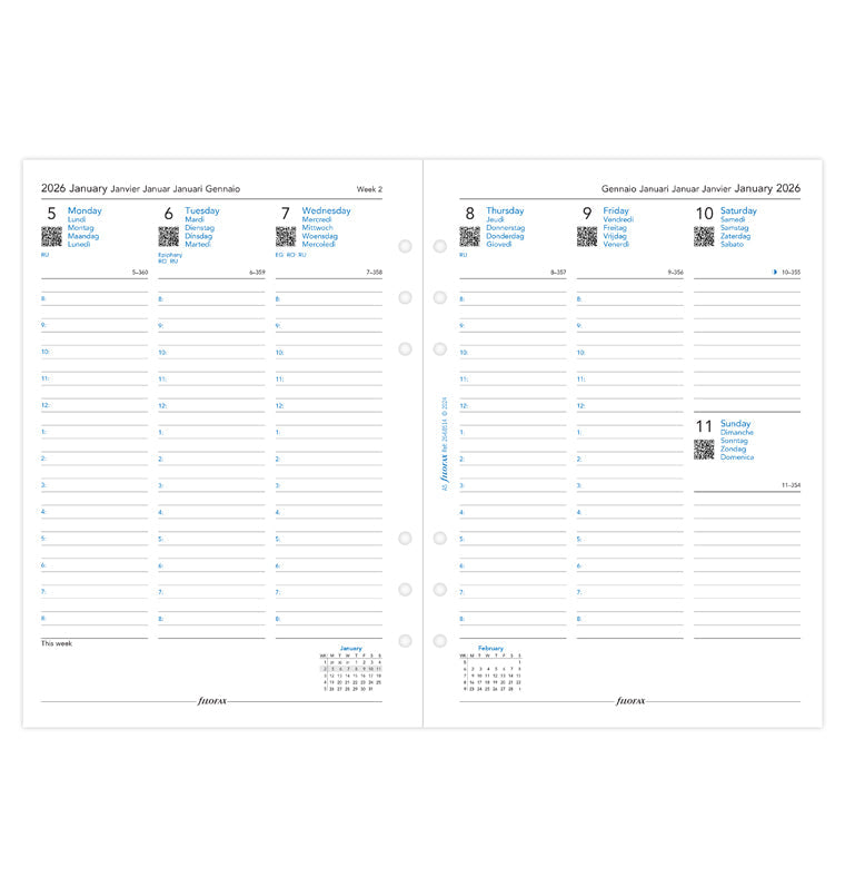 filofax-kalendereinlage-a5-2026-1-woche-2-seiten-multilingual image 4