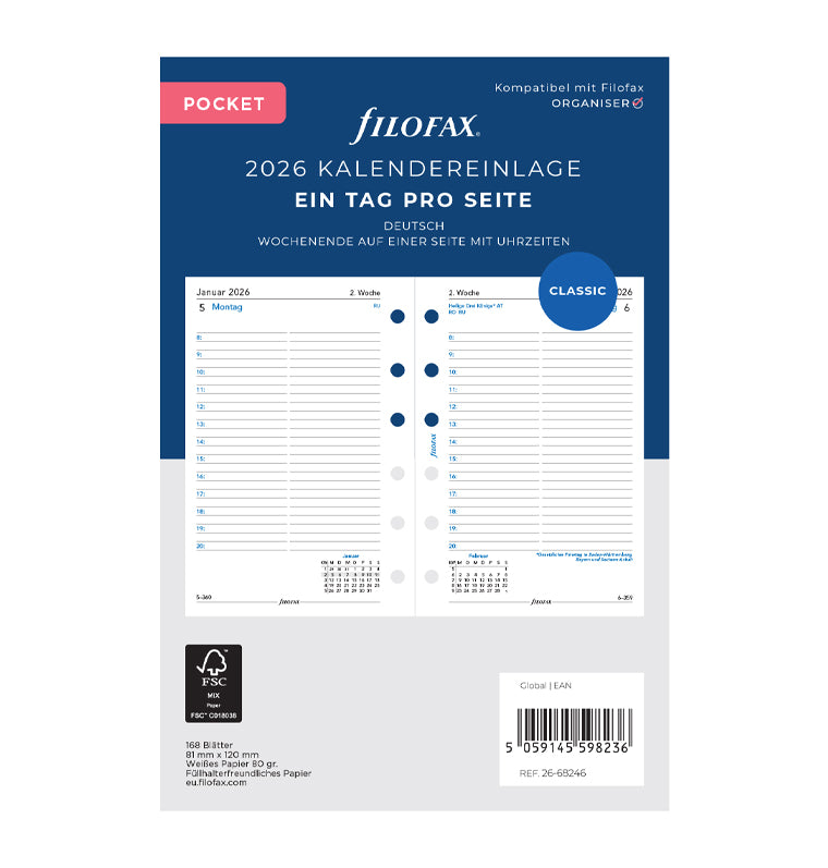 filofax-pocket-kalendereinlage-2026-1-tag-1-seite-deutsch image 1