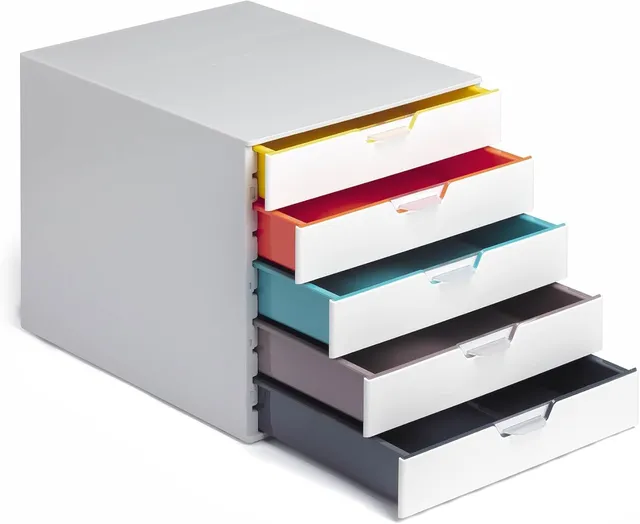 durable-varicolor-schubladenbox-a4-5-f-cher-mehrfarbig image 1
