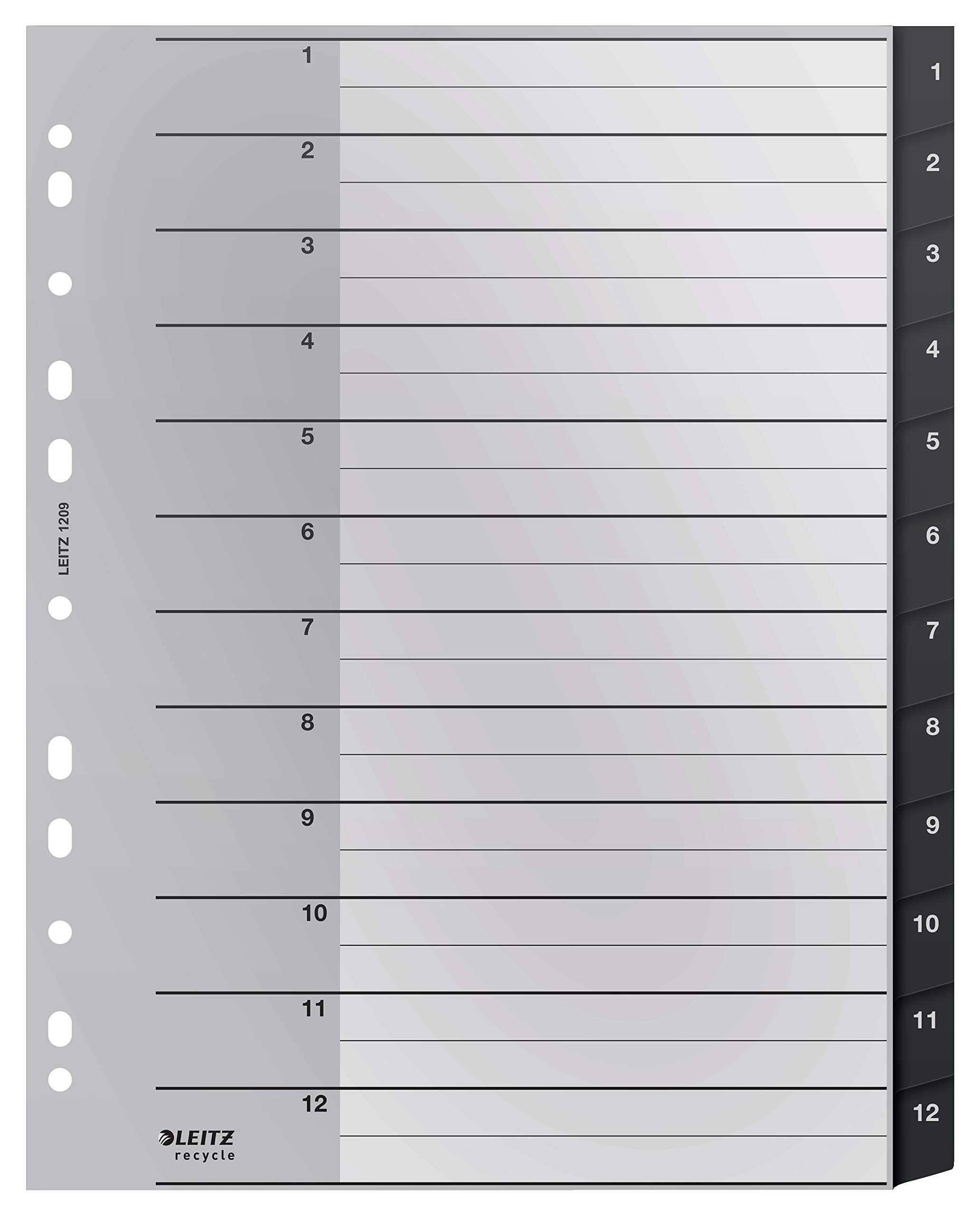 leitz-register-1-12-extrabreit-recycle-schwarz-12090000 image 1
