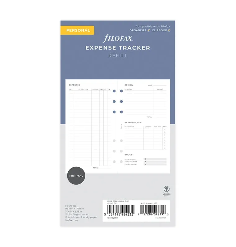 filofax-expense-tracker-einlage-personal image 1