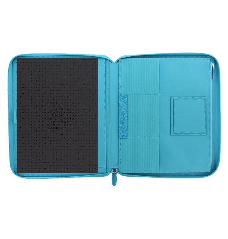 filofax-finsbury-a4-zip-folio-aqua-aus-leder-mit-notebook image 4