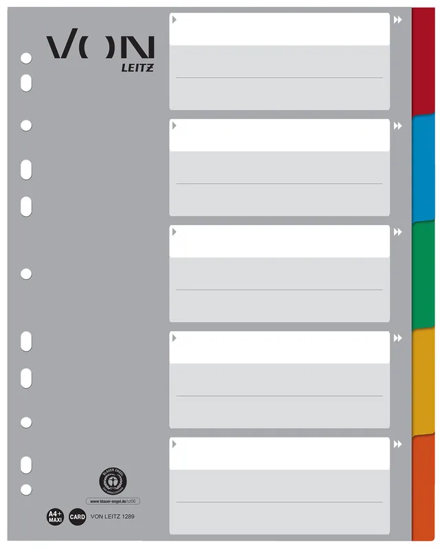 leitz-von-register-a4-5-teilig-extra-breit-10er-pack-recycling-karton-mehrfarbig image 1