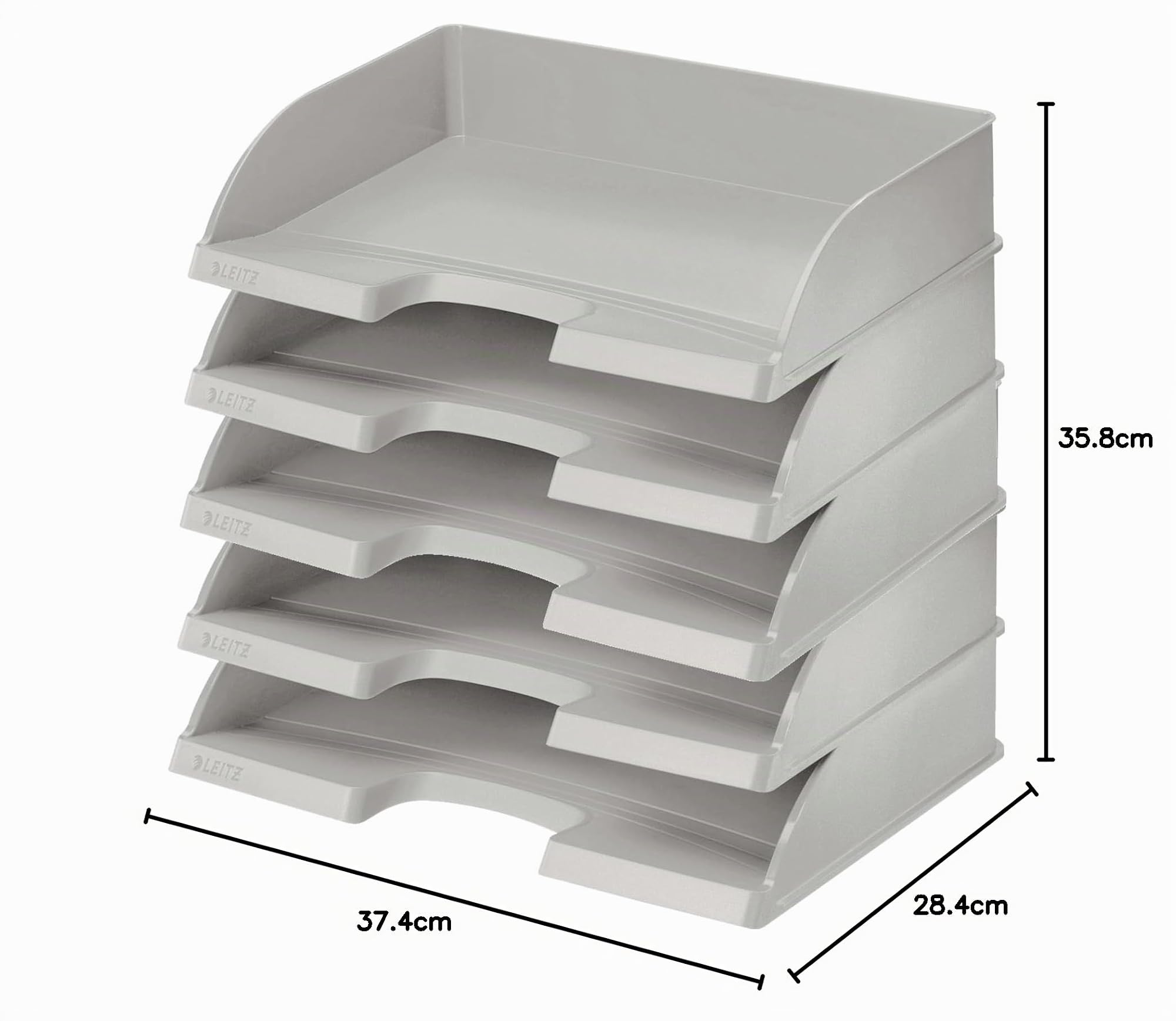 leitz-plus-briefkorb-querformat-a4-5er-pack-grau image 6