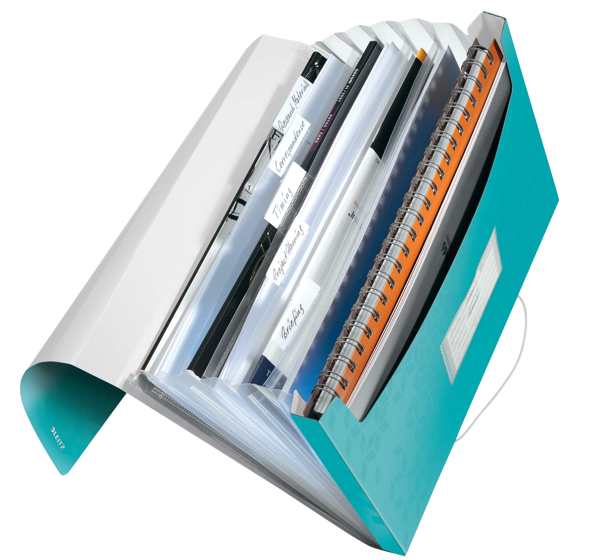 leitz-wow-f-chermappe-a4-6-f-cher-pp-eisblau image 1