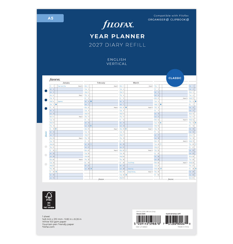 filofax-jahresplaner-englisch-a5-2027-leporello image 1
