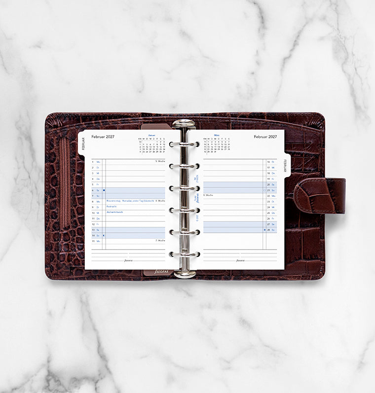 filofax-kalendereinlage-1-monat-2-seiten-deutsch-pocket-2027-mit-monats-tabs image 3