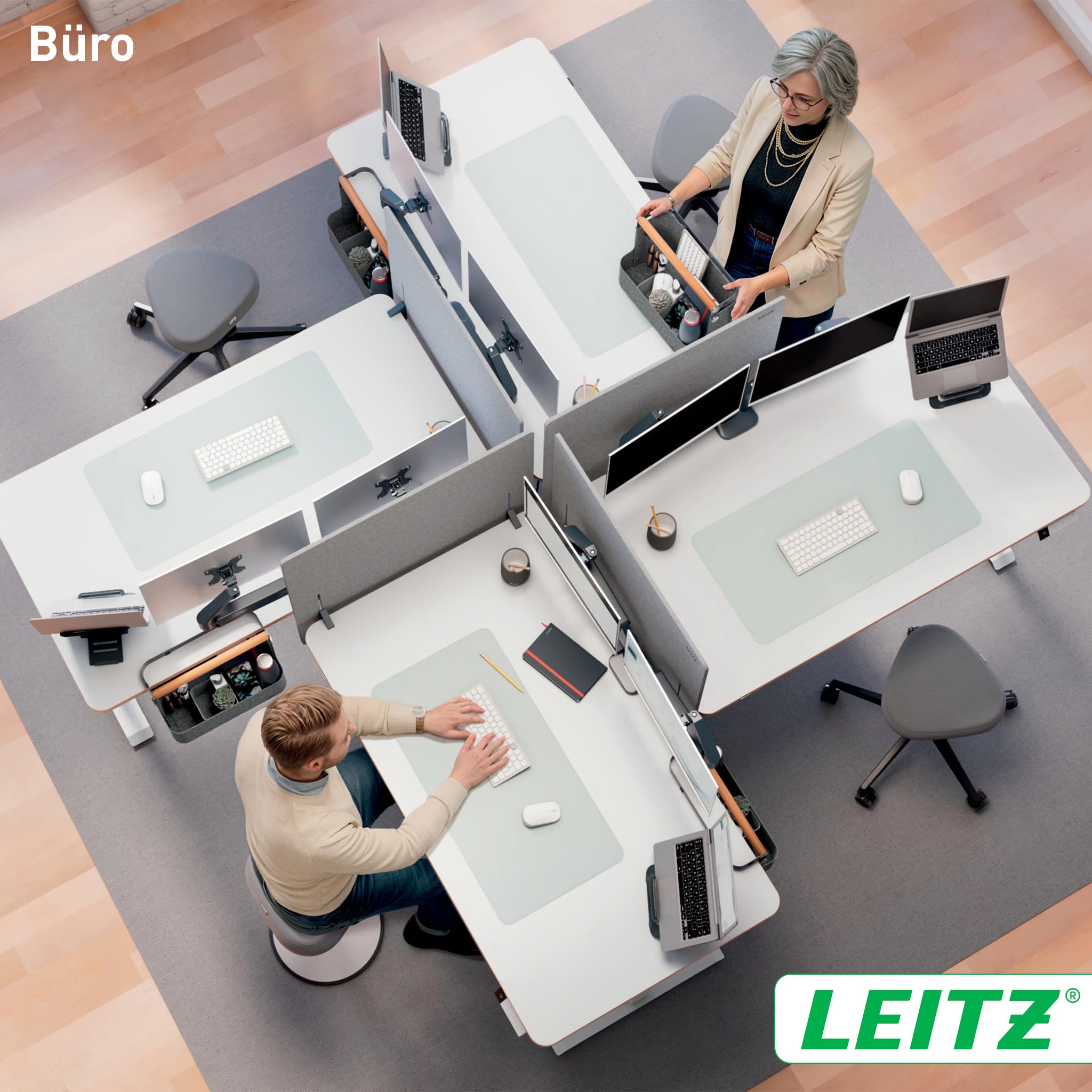 leitz-ergo-elektrischer-stehschreibtisch-140-x-80-cm-h-henverstellbar-72-118-cm image 2