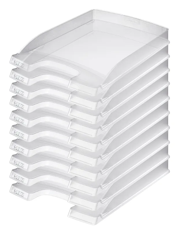 leitz-plus-briefkorb-flach-a4-10er-pack-transparent-52370003 image 1