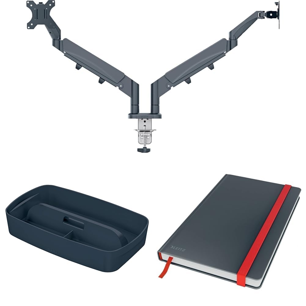 leitz-ergo-platzsparender-doppel-monitor-arm-f-r-2x-bis-32-zoll-vesa-75-100-grau image 8