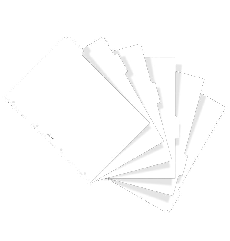 filofax-trennbl-tter-blanko-wei-6-tabs-a4-6er-set image 4