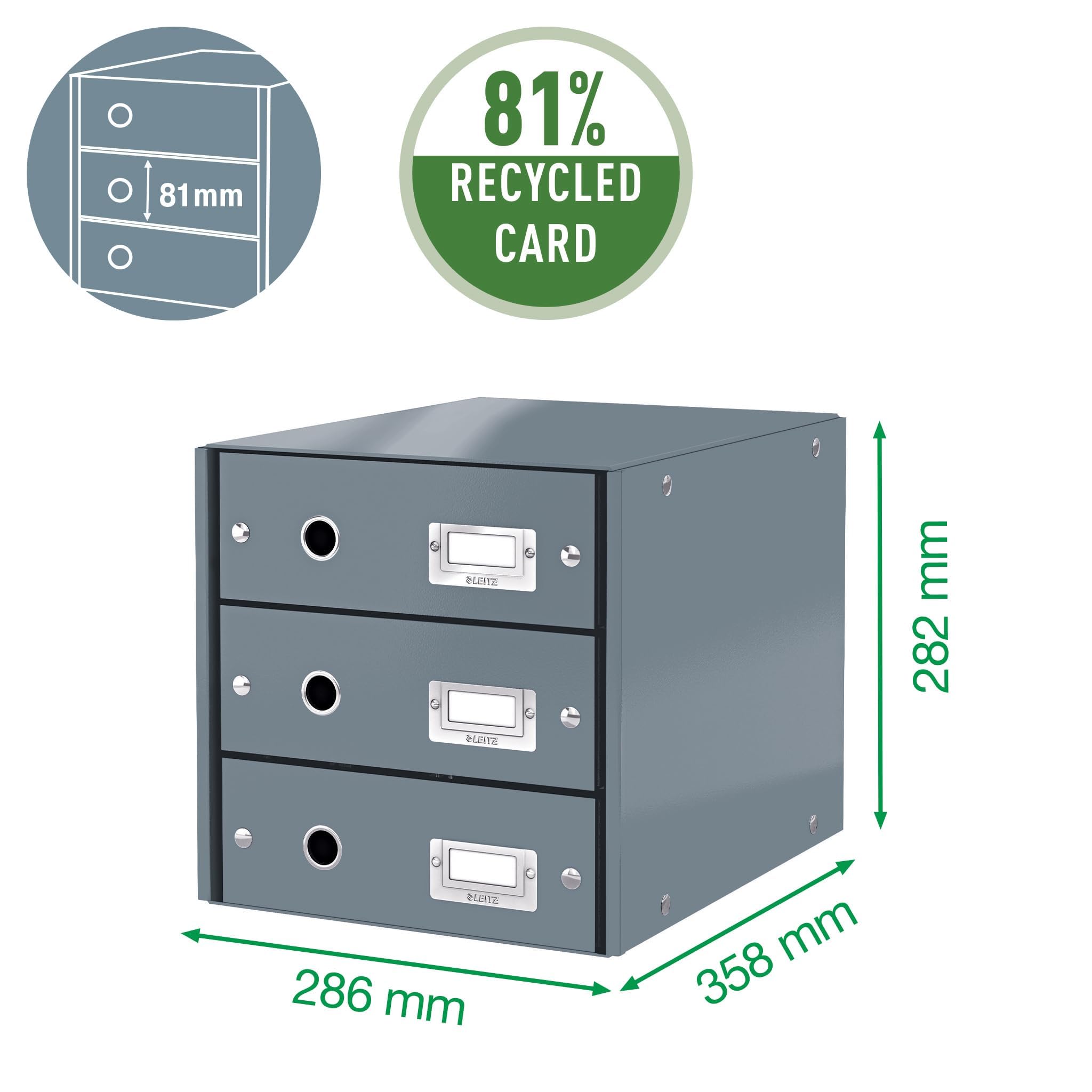 leitz-click-store-schubladenbox-a4-3-schubladen-lila image 3