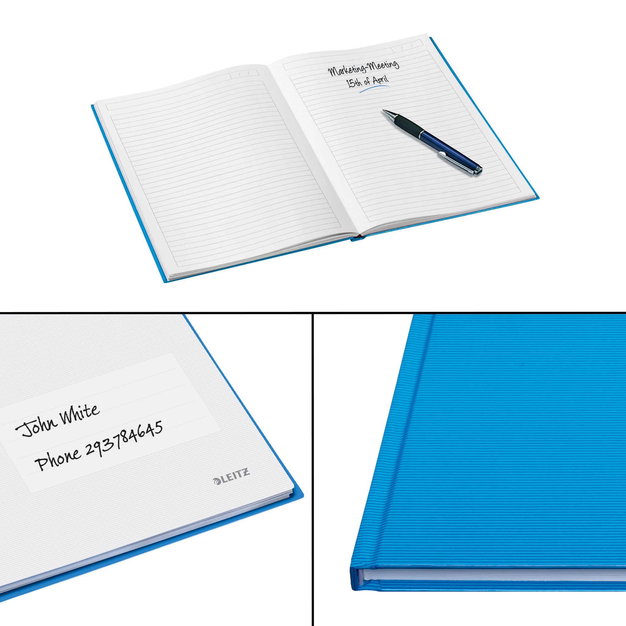 leitz-solid-notizbuch-a4-liniert-160-seiten-hardcover-hellblau image 3