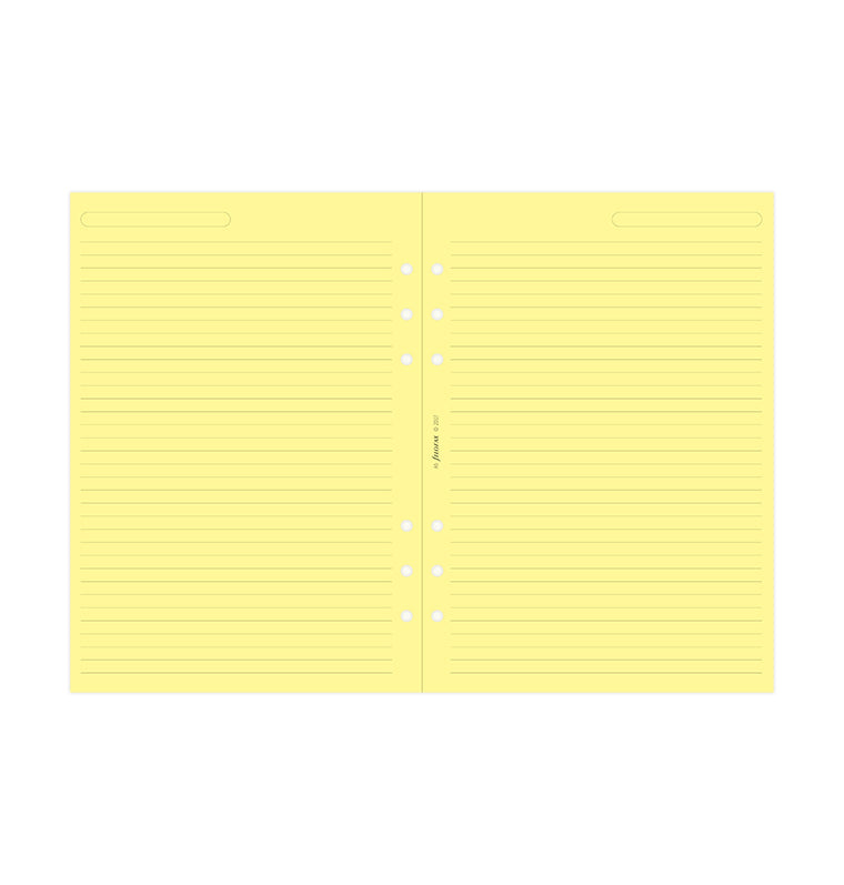 filofax-notizpapier-gelb-liniert-a5-einlage-20-blatt-sale image 5